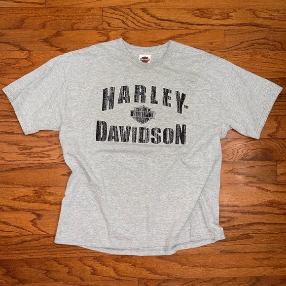 Harley Davidson Logo Gray Grey Metro Iowa T Shirt Size XXL 2XL Men’s - Picture 1 of 4